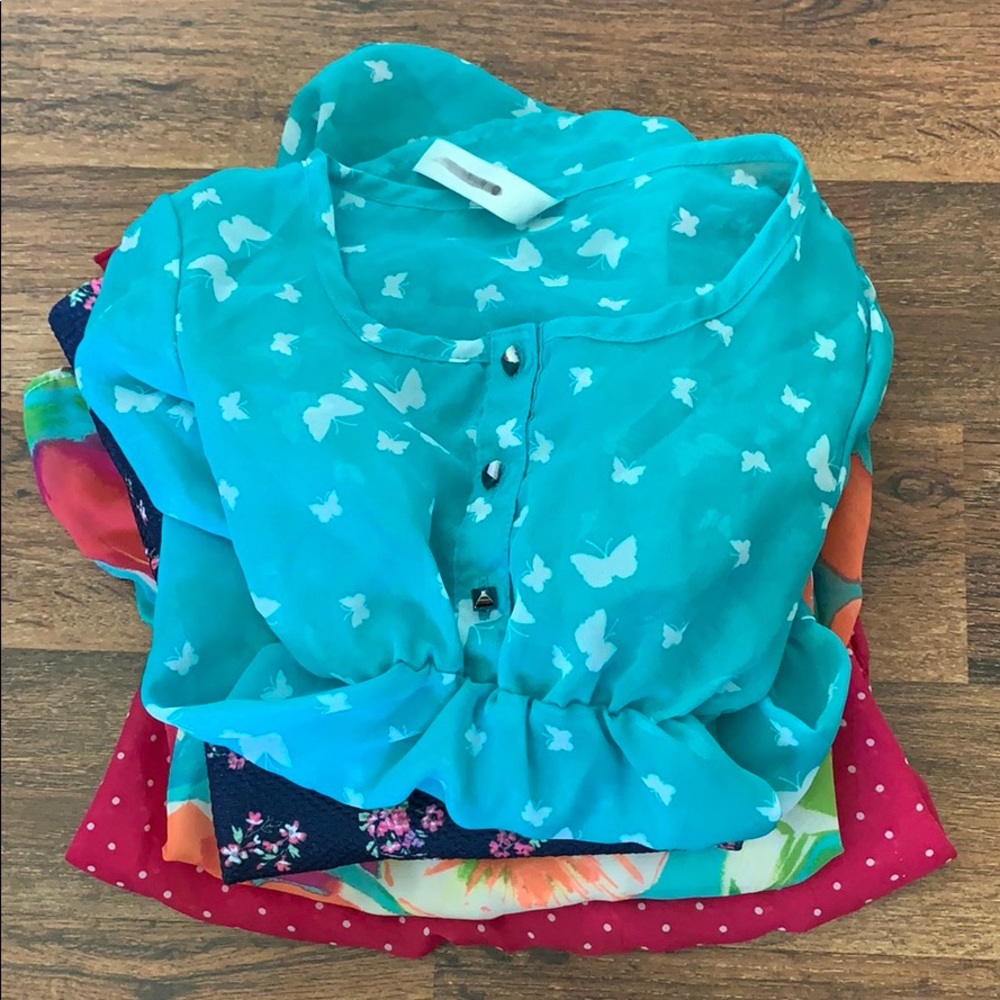 (4) CHEROKEE SPRING CHIFFON TOPS 6/7 & 7/8